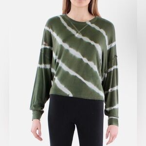 New‎ Anthropologie Maronie Women’s Green Pullover Crewneck Crop Top Size Large